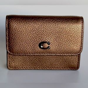 COACH - Half Flip Card Case - Bronze Metallic